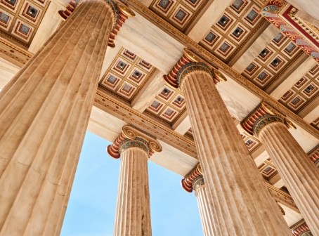 Ancient columns in Greece